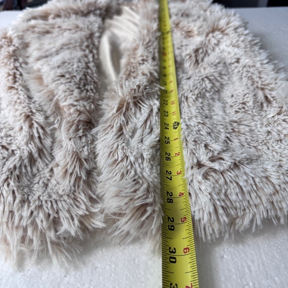 OS Shaggy Ultra Soft Faux Fur Draped Sleeveless Cardigan Vest-Lined Seam Pockets - Picture 8 of 8